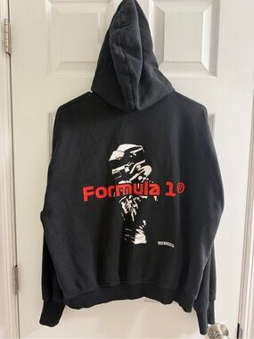 Formula 1 Black Graphic Hoodie - Small S